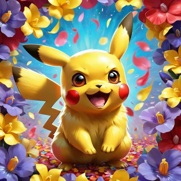 game pikachu - Pikachu Flowers